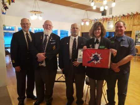 Deborah and George Daly and the IOBG flag